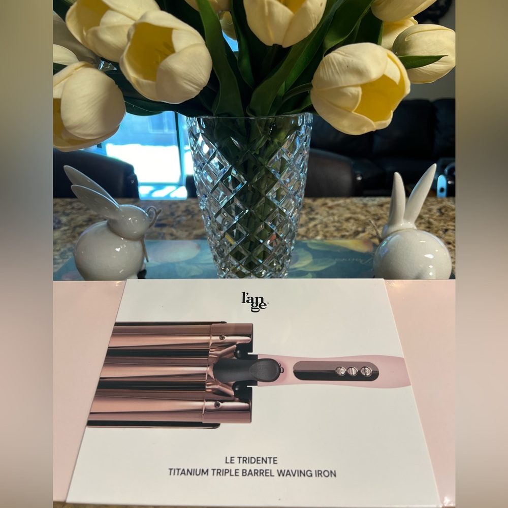 l’ange Le Trident Titanium Barrel Waving Iron - NIB